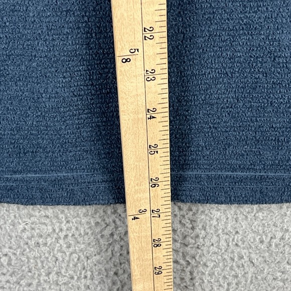 Simms Fishing Products Sweater Mens Small Blue 1/4 Zip Ribbed Chest Pocket - Picture 12 of 12